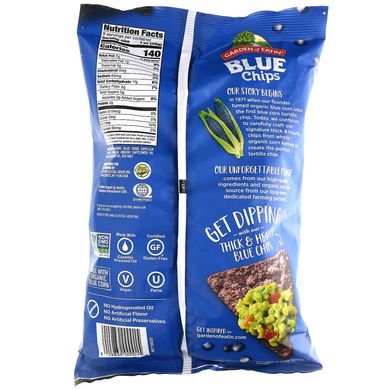 Кукурудзяні чіпси Tortilla, сині чіпси, Garden of Eatin ', 229 г