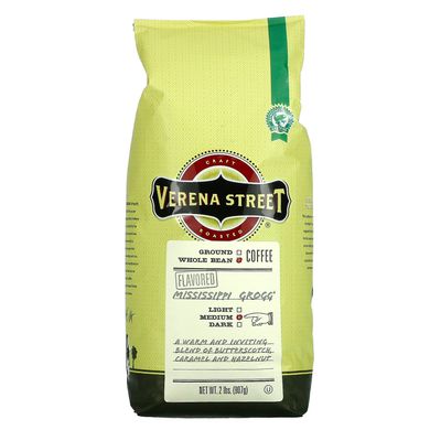 Verena Street, Mississippi Grogg, со вкусом, цельнозерновые, средней обжарки, 2 фунта (907 г) купить в Киеве и Украине