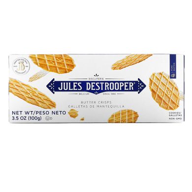 Jules Destrooper, Печенье с масляными чипсами, 3,5 унции (100 г) купить в Киеве и Украине