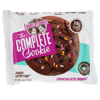 Цілісне печиво шоколадний пончик Lenny & Larry's (The COMPLETE Cookie Chocolate Donut) 12 печива по 113 г
