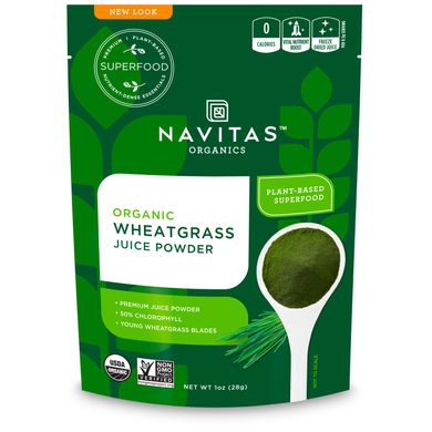Organic, паростки пшениці, сублімований порошок трави пшениці, Navitas Organics, 1 унція (28 г)