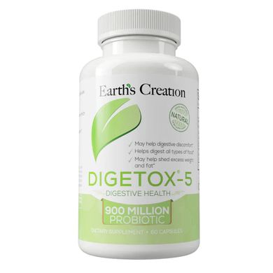 Вітаміни для детоксу та очищення організму Earth`s Creation (DIGETOX-5) 60 капсул