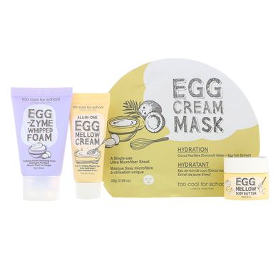 Набір яєчних масок для обличчя Too Cool for School (Too Cool for School) 4 шт