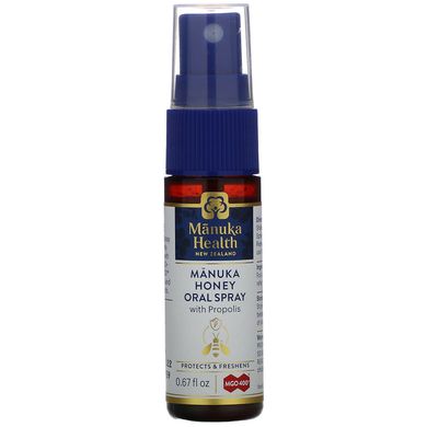 Спрей для порожнини рота Манука мед з прополісом, Manuka Honey Oral Spray with Propolis, Manuka Health, 20 мл