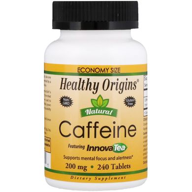 Кофеїн з чаю Healthy Origins (Natural Caffeine) 200 мг 240 таблеток