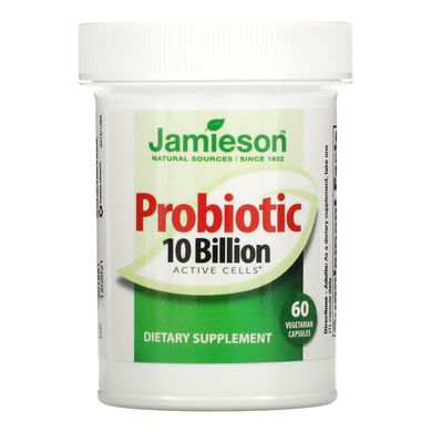 Jamieson Natural Sources, Пробиотик, 10 миллиардов активных клеток, 60 вегетарианских капсул купить в Киеве и Украине