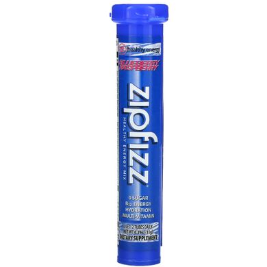 Zipfizz, Суміш здорової енергії з вітаміном B12, чорниця та малина, 20 тюбиків по 0,39 унції (11 г) кожна