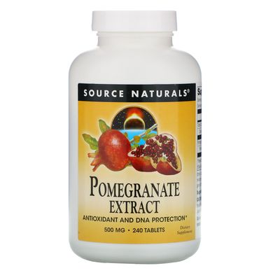 Екстракт граната, Pomegranate Extract, Source Naturals, 240 таблеток