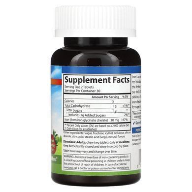 Carlson, Chewable Iron, Strawberry, 30 mg, 60 Tablets купить в Киеве и Украине