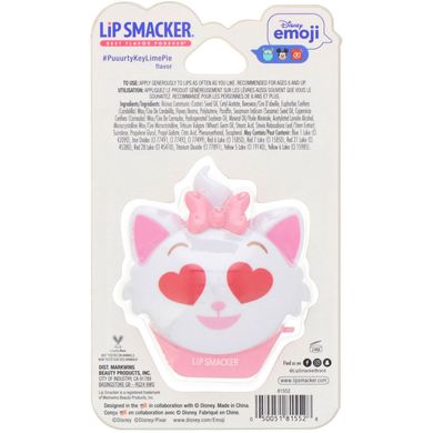Бальзам для губ, з ароматом лаймового пирога, Disney Emoji, Marie, Lip Smacker, 7,4 г