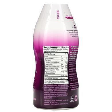 Calcium and Vitamin D3 Wellesse Premium Liquid Supplements 1000 mg/1000 IU 480 ml with citrus flavor