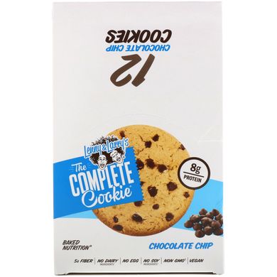 The Complete Cookie, печиво з шматочками шоколаду, Lenny,Larry's, 12 штук по 57 г (2 oz)
