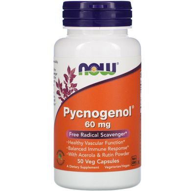 Пікногенол Now Foods (Pycnogenol) 60 мг 50 рослинних капсул