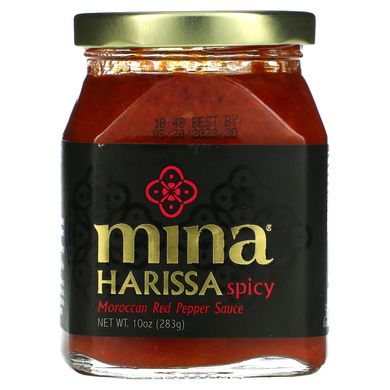 Mina, Harissa Spicy, марокканський соус із червоного перцю, 10 унцій (283 г)