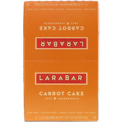 Батончики со вкусом морковного пирога Larabar 16 бат. купить в Киеве и Украине