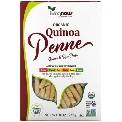 Паста з кіноа і рисом Now Foods (Quinoa Penne Pasta) 227 г