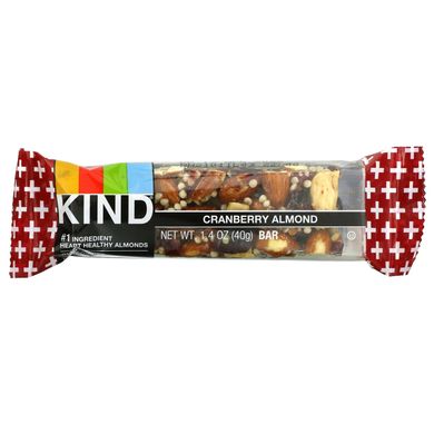Батончики с клюквой миндалем и антиоксидантами KIND Bars (Cranberry Almond + Antioxidants Bars Kind Plus) 12 бат. купить в Киеве и Украине
