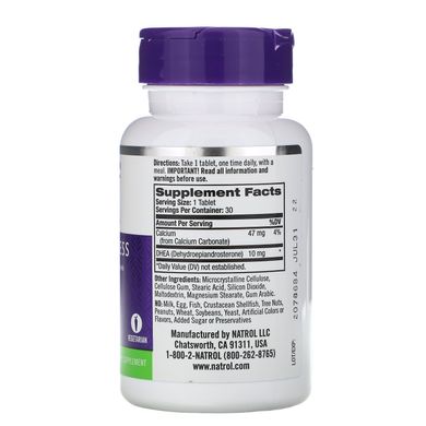 Дегідроепіандростерон Natrol (Dehydroepiandrosterone) 10 мг 30 таблеток