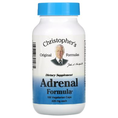Формула для надниркових залоз, Christopher's Original Formulas, 400 мг, 100 капсул в рослинній оболонці