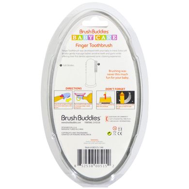 Зубна щітка на палець догляд за дітьми до 3-х років Brush Buddies (Finger Toothbrush) 1 шт