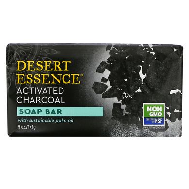 Мило, активоване вугілля, Soap Bar, Activated Charcoal, Desert Essence, 142 г
