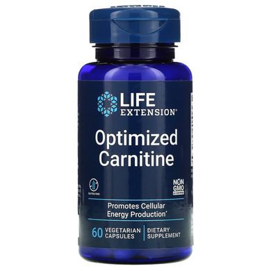 Оптимізований карнітин, Optimized Carnitine, Life Extension, 60 вегетаріанських капсул