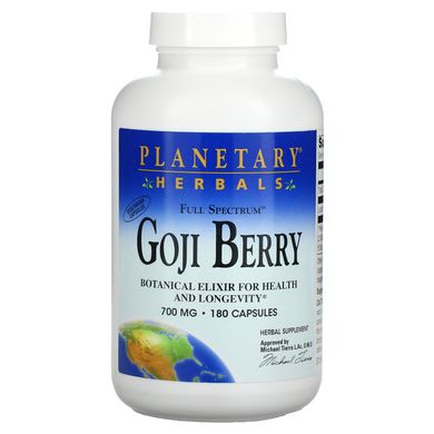 Екстракт Годжі Planetary Herbals (Goji Berry) 700 мг 180 капсул
