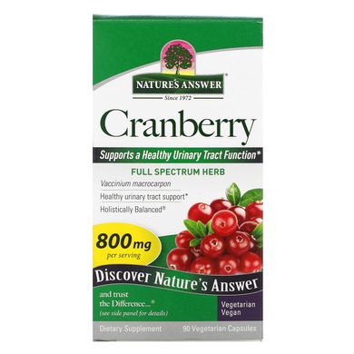 Журавлина Nature's Answer (Cranberry) 800 мг 90 вегетаріанських капсул