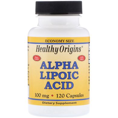 Альфа-ліпоєва кислота Healthy Origins (Alpha-lipoic acid) 100 мг 120 капсул