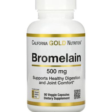Бромелайн California Gold Nutrition (Bromelain) 500 мг 90 вегетаріанських капсул