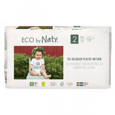 Органічні підгузники ECO BY NATY Diapers 2 Mini розмір 2 3-6 кг 33 шт