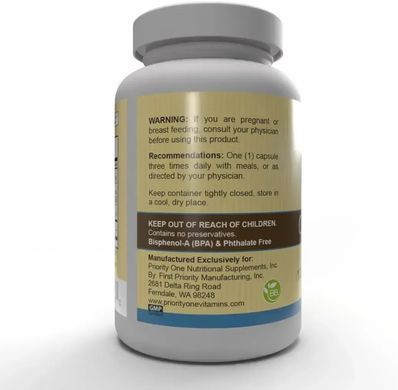 Комплекс для здоровья кишечника с каприловой кислотой Priority One (Caprylic Priority) 100 капсул купить в Киеве и Украине
