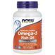 Рыбий жир с молекулярной дистилляцией Омега-3 Now Foods (Omega-3) 100 капсул фото