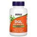 Корень солодки с алоэ вера Now Foods (DGL with Aloe Vera) 400 мг 100 вегетарианских капсул фото