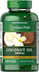 Кокосова олія, Coconut Oil, Puritan's Pride 1000 мгГ, 120 капсул
