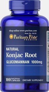 Конжак Рут Глюкоманнан, Konjac Root Glucomannan, Puritan's Pride, 1000 мг, 100 капсул купить в Киеве и Украине