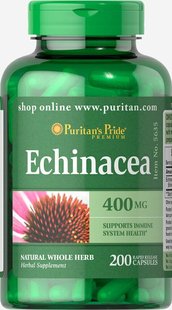 Эхинацея, Echinacea, Puritan's Pride, 400 мг, 200 капсул купить в Киеве и Украине