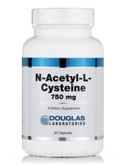 Ацетилцистеїн Douglas Laboratories (N-Acetyl-L-Cysteine) 750 мг 90 капсул