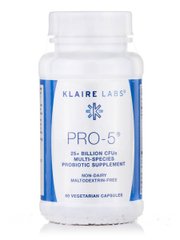 Пробіотики Klaire Labs (Pro-5) 60 вегетаріанських капсул