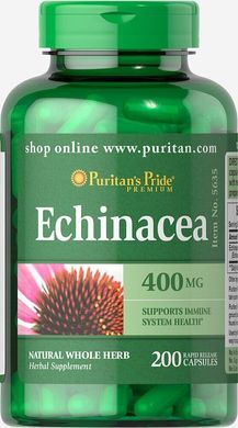 Эхинацея, Echinacea, Puritan's Pride, 400 мг, 200 капсул купить в Киеве и Украине