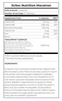 Scitec Nutrition, Macatron, 108 капсул купить в Киеве и Украине