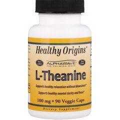 L-теанин Healthy Origins (L-Theanine) 100 мг 90 капсул купить в Киеве и Украине