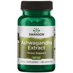 Екстракт ашваганди, Ashwagandha Extract, Swanson, 450 мг, 60 капсул
