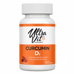 Куркумин витамин Д3 VPLab (Curcumin D3) 60 мягких капсул купить в Киеве и Украине