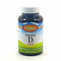 Вітамін D3 Carlson Labs (Vitamin D3) 2000 МО 120 капсул