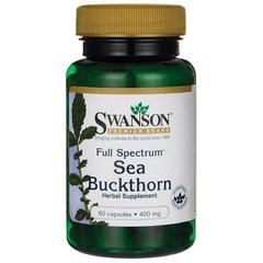 Облепиха, Full Spectrum Sea Buckthorn, Swanson, 400 мг, 60 капсул купить в Киеве и Украине