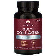 Мультиколаген, суглоб + рухливість, Multi Collagen, Joint + Mobility, Dr. Axe / Ancient Nutrition, 90 капсул