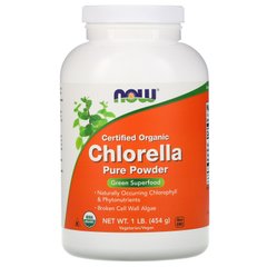 Хлорелла порошок Now Foods (Certified Natural Chlorella Pure Powder) 454 г