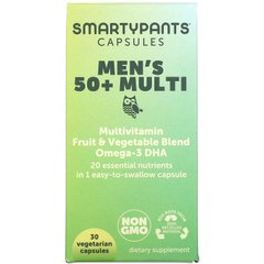 SmartyPants, Mens 50+ Multi, 30 вегетарианских капсул купить в Киеве и Украине