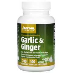 Корінь імбиру і часник Jarrow Formulas (Garlic Ginger) 700 мг 100 капсул